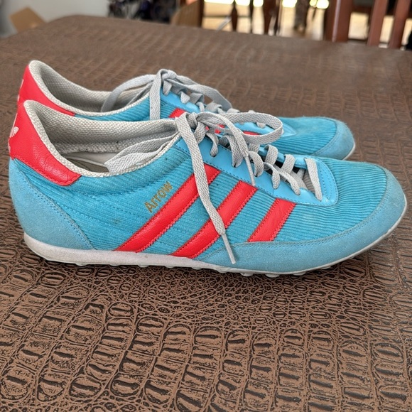 Adidas Originals Arrow Blue Red Sneakers 8 US Men’s Vintage Corduroy Low Top - Picture 7 of 13